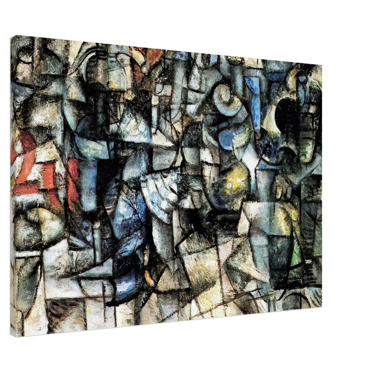 Carlo Carra - RITMI DI OGGETTI 1911 Canvas - 20x30 cm / 8x12 inches-canvas