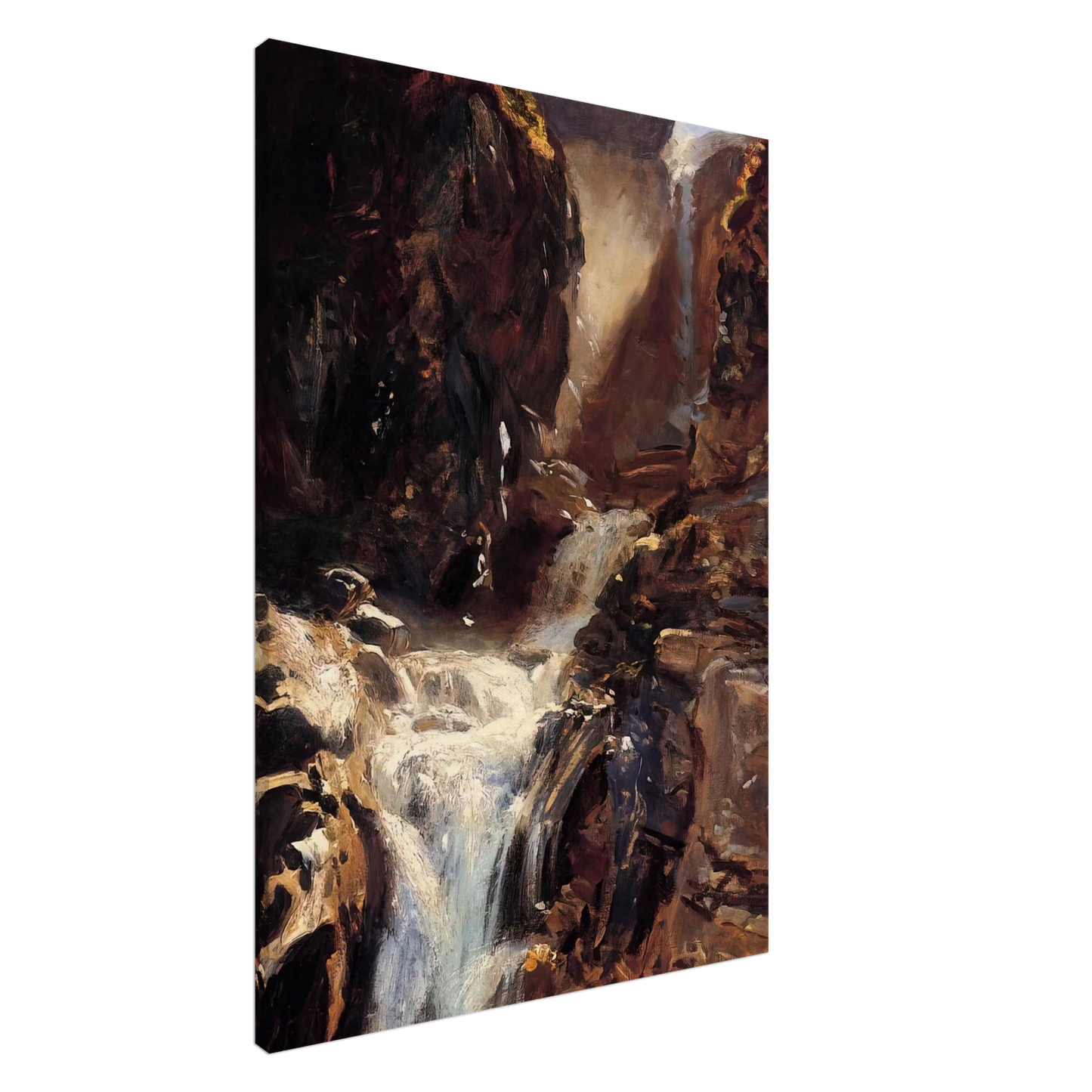 John Singer Sargent - A Waterfall Canvas - 20x30 cm / 8x12 inches-canvas
