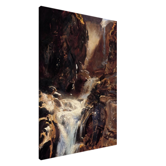 John Singer Sargent - A Waterfall Canvas - 20x30 cm / 8x12 inches-canvas