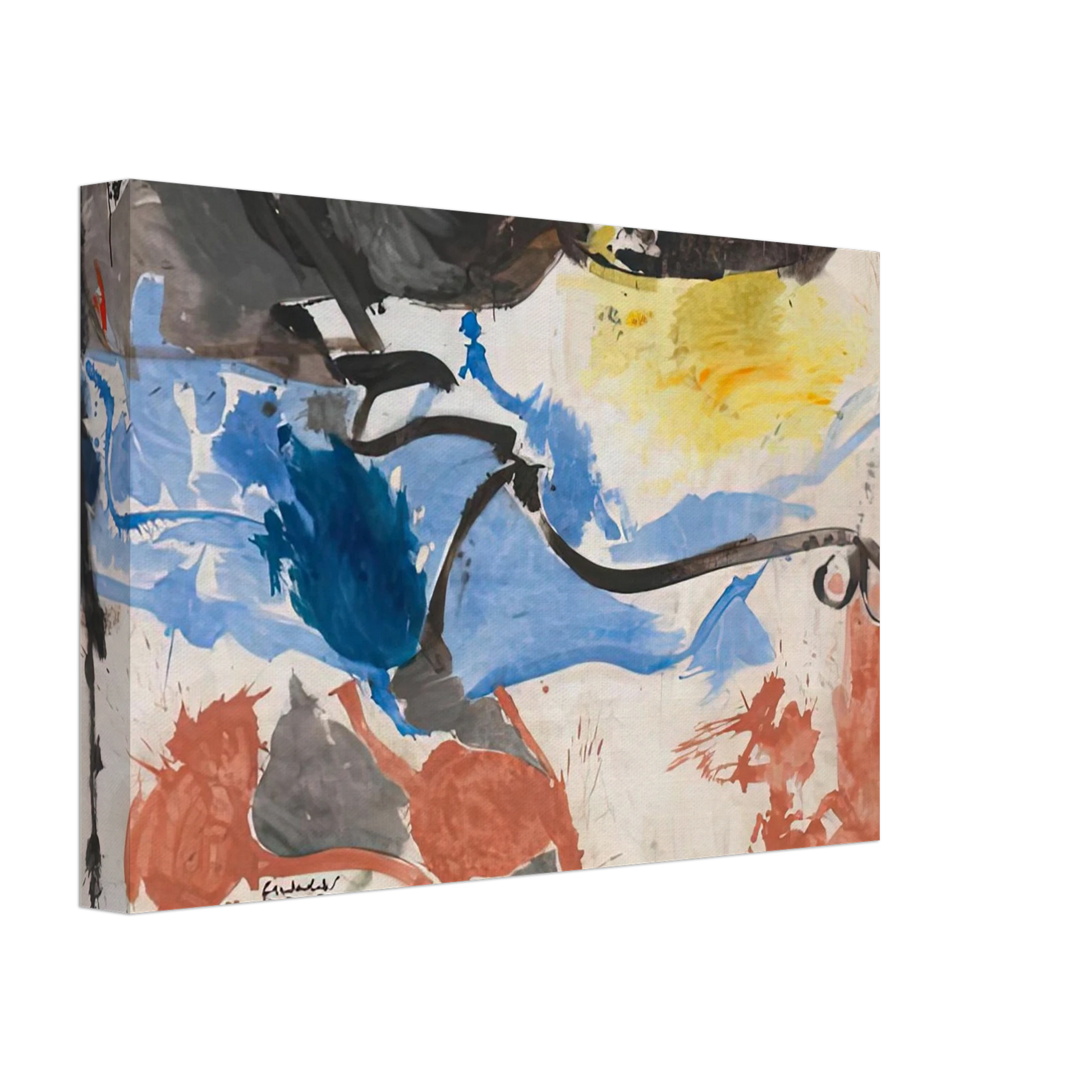 Helen Frankenthaler - Hotel Cro-Magnon, 1958- Canvas - 40x60 cm / 16x24 inches-canvas