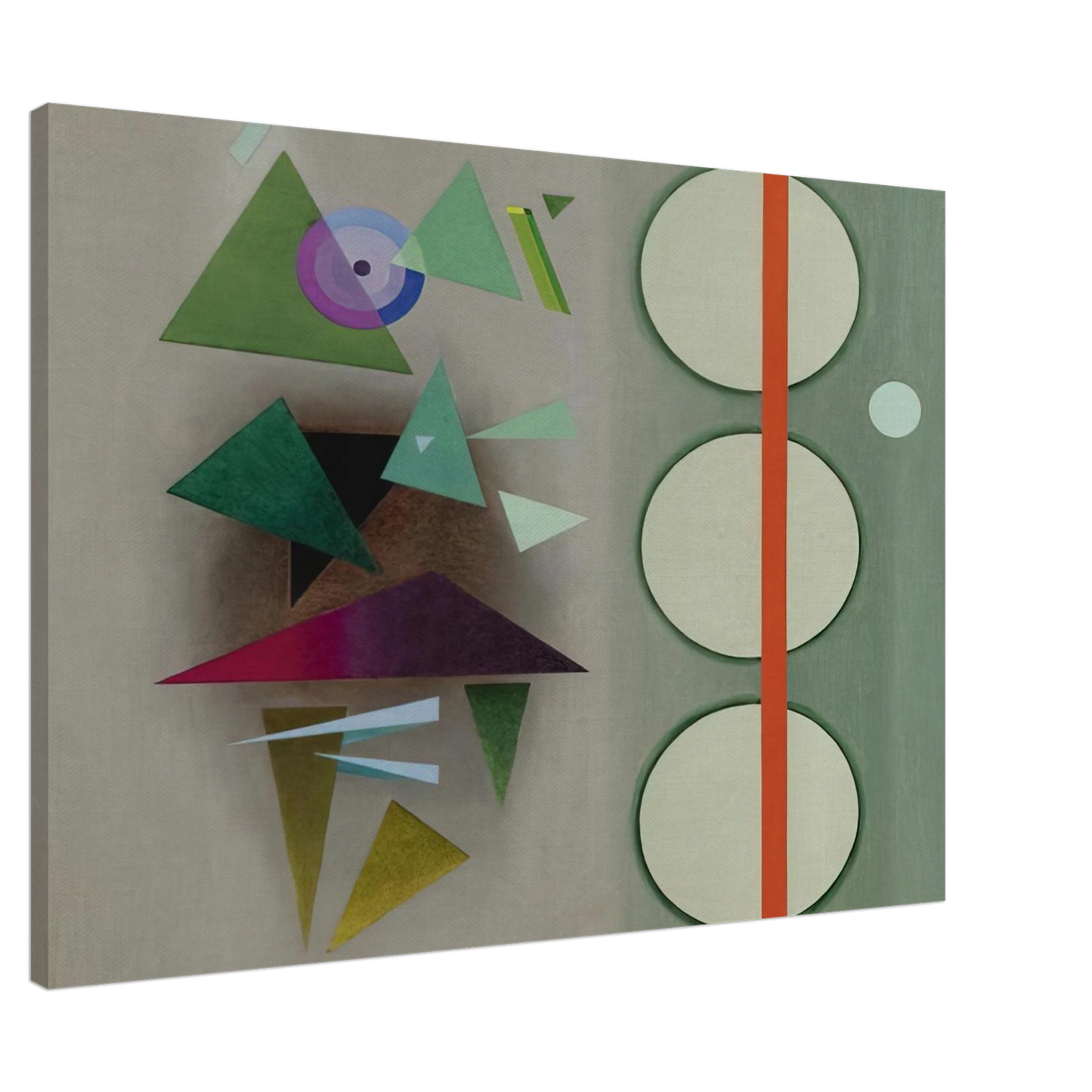 Rudolf Bauer - RED STAFF 1937 Canvas - 20x30 cm / 8x12 inches-canvas