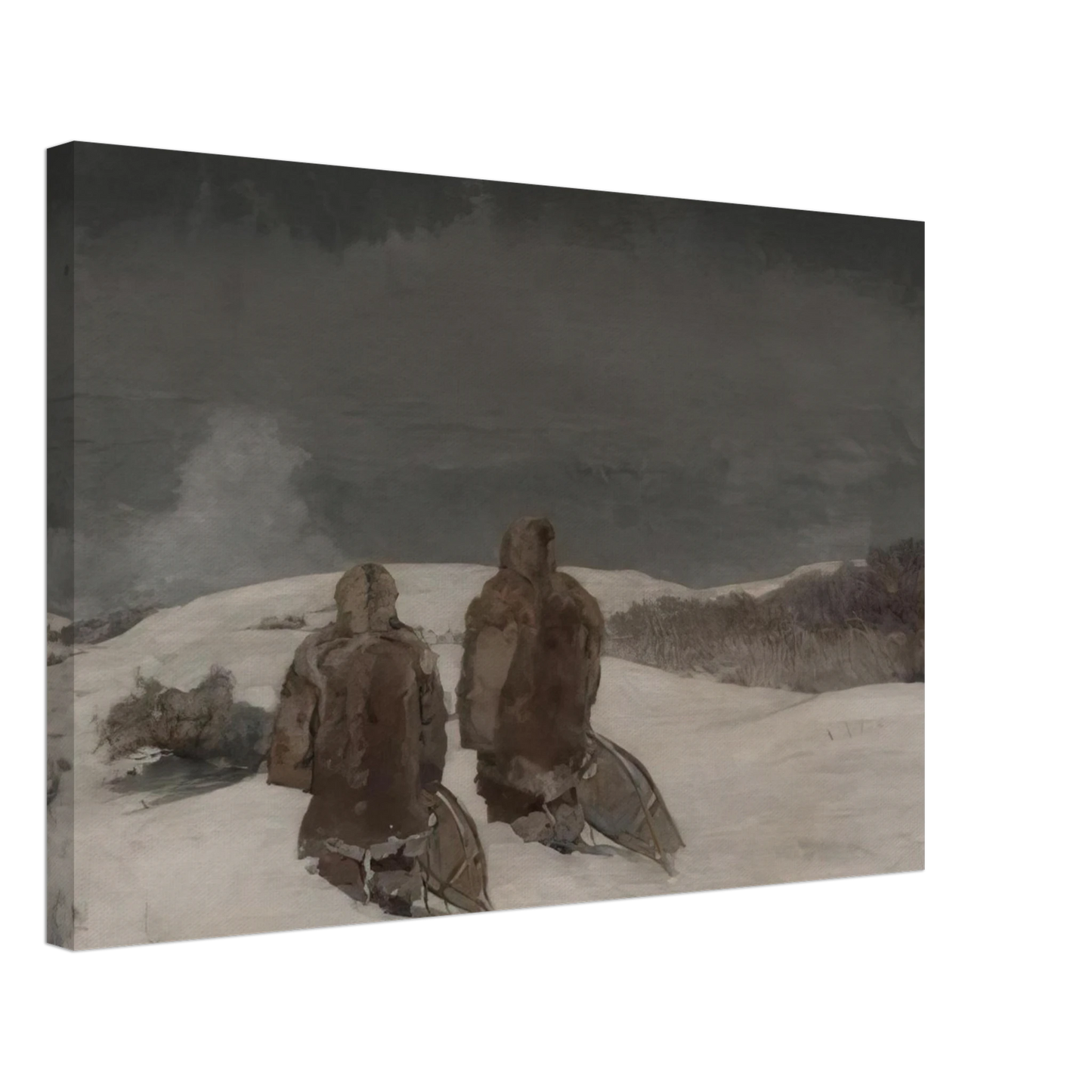 Winslow Homer - BELOW ZERO Canvas - 40x60 cm / 16x24 inches-canvas