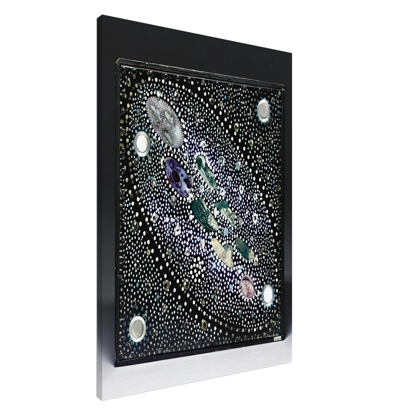 Gyula Kosice - Constelacion y Habitat Hidroespacial - 1980 Canvas - 20x30 cm / 8x12 inches-canvas