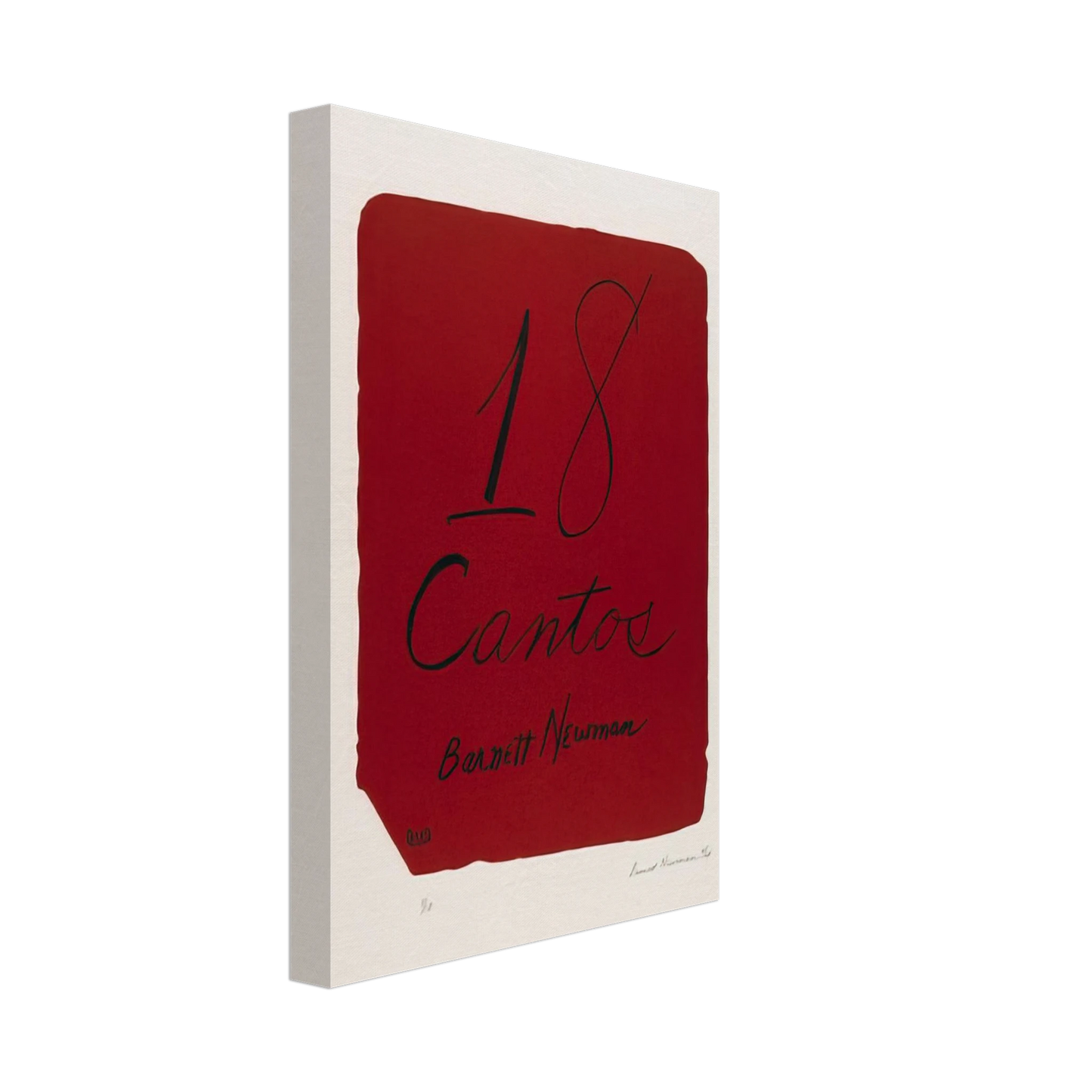 Barnett Newman - Title Page from 18 Cantos Canvas - 40x60 cm / 16x24 inches-canvas