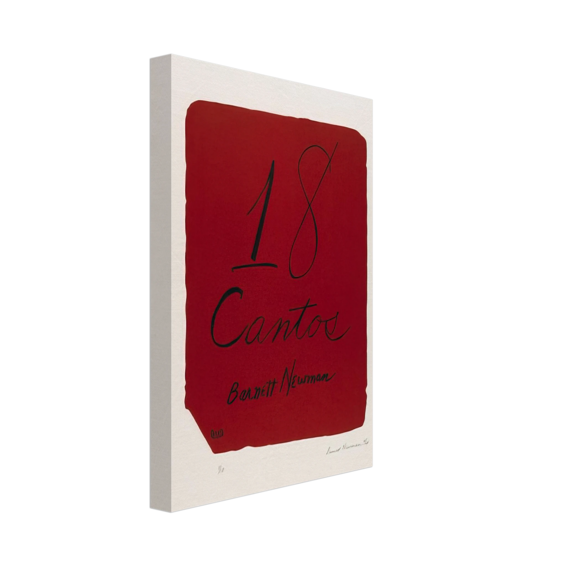 Barnett Newman - Title Page from 18 Cantos Canvas - 40x60 cm / 16x24 inches-canvas