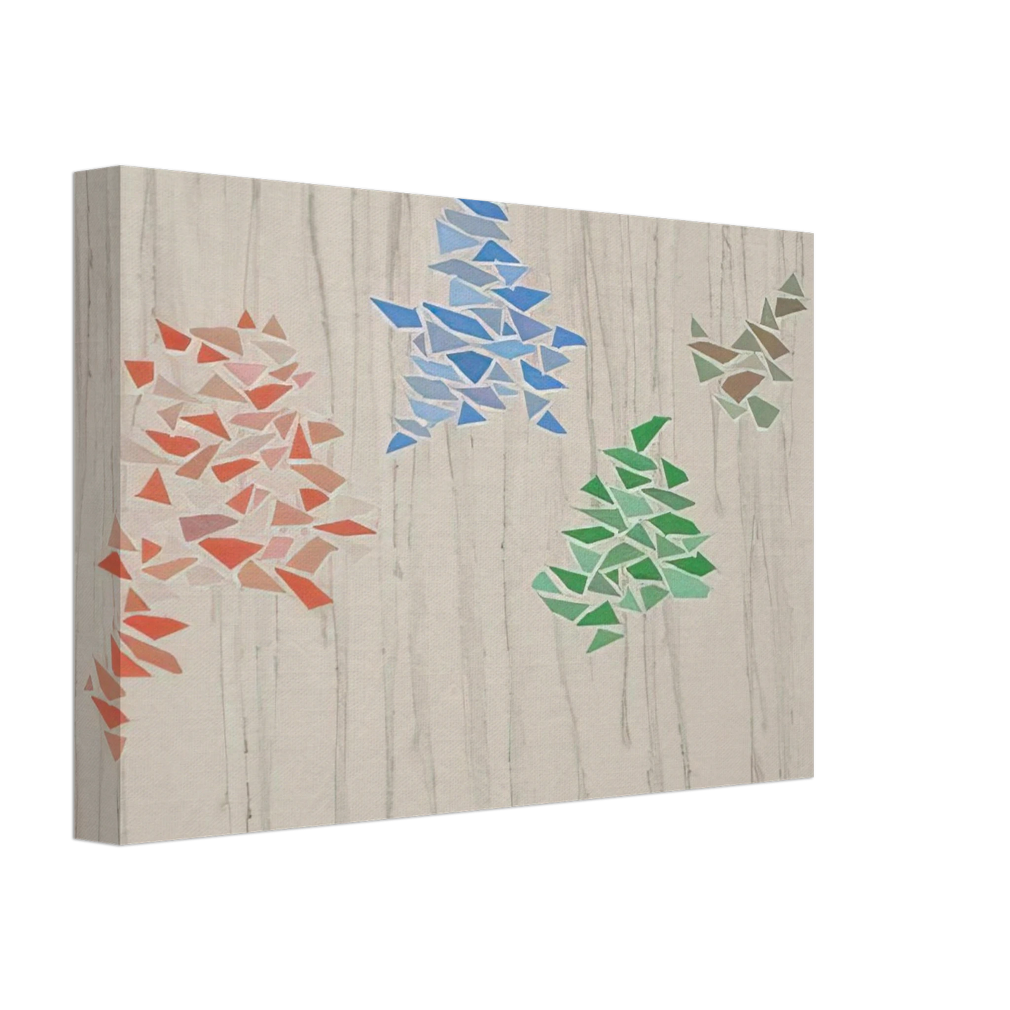 Robert Goodnough - Colors on Gray - 1975 Canvas - 40x60 cm / 16x24 inches-canvas