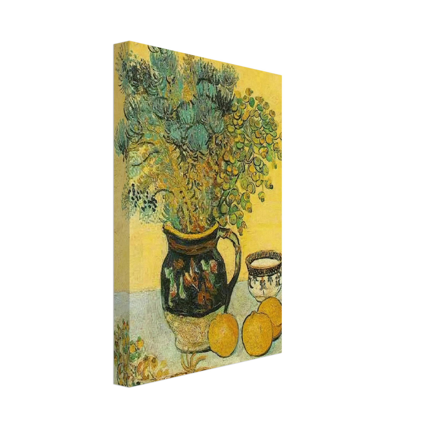 Vincent van Gogh - Still Life Majolica Jug with Wildflowers Canvas - 70x100 cm / 28x40 inches-canvas