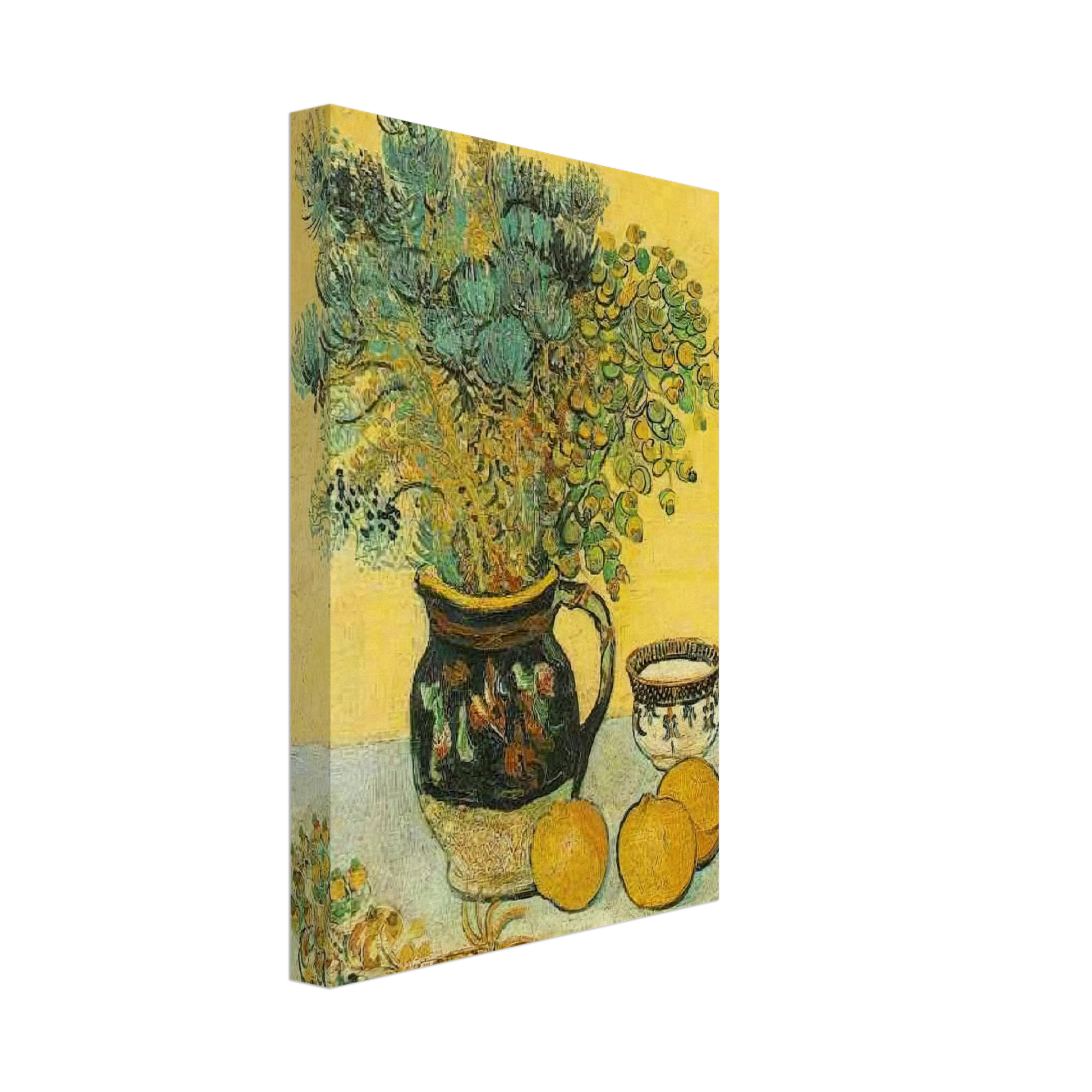 Vincent van Gogh - Still Life Majolica Jug with Wildflowers Canvas - 70x100 cm / 28x40 inches-canvas