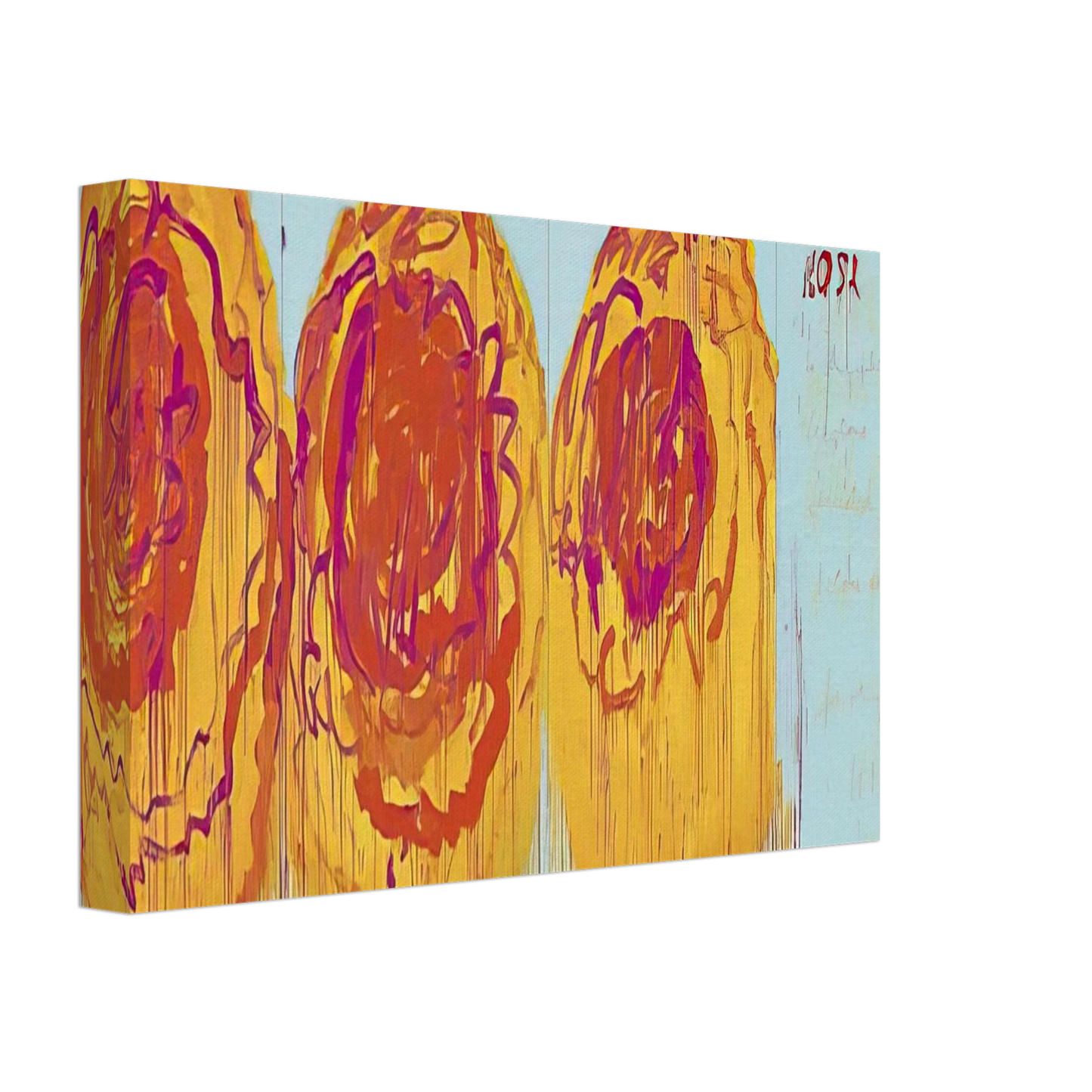 Cy Twombly - The Rose  I  Canvas - 70x100 cm / 28x40 inches-canvas