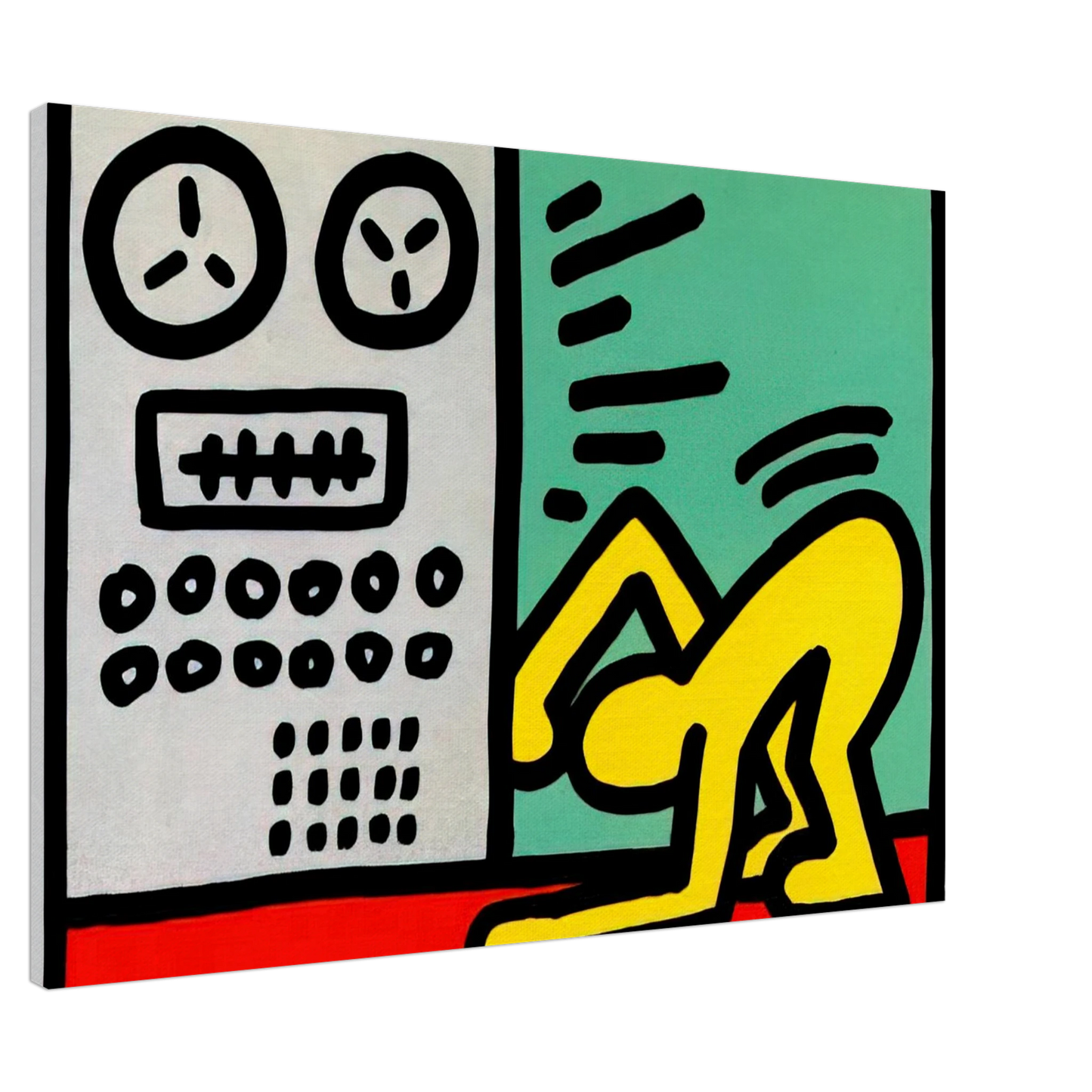 Keith Haring - POP SHOP III 1989 Canvas - 20x30 cm / 8x12 inches-canvas