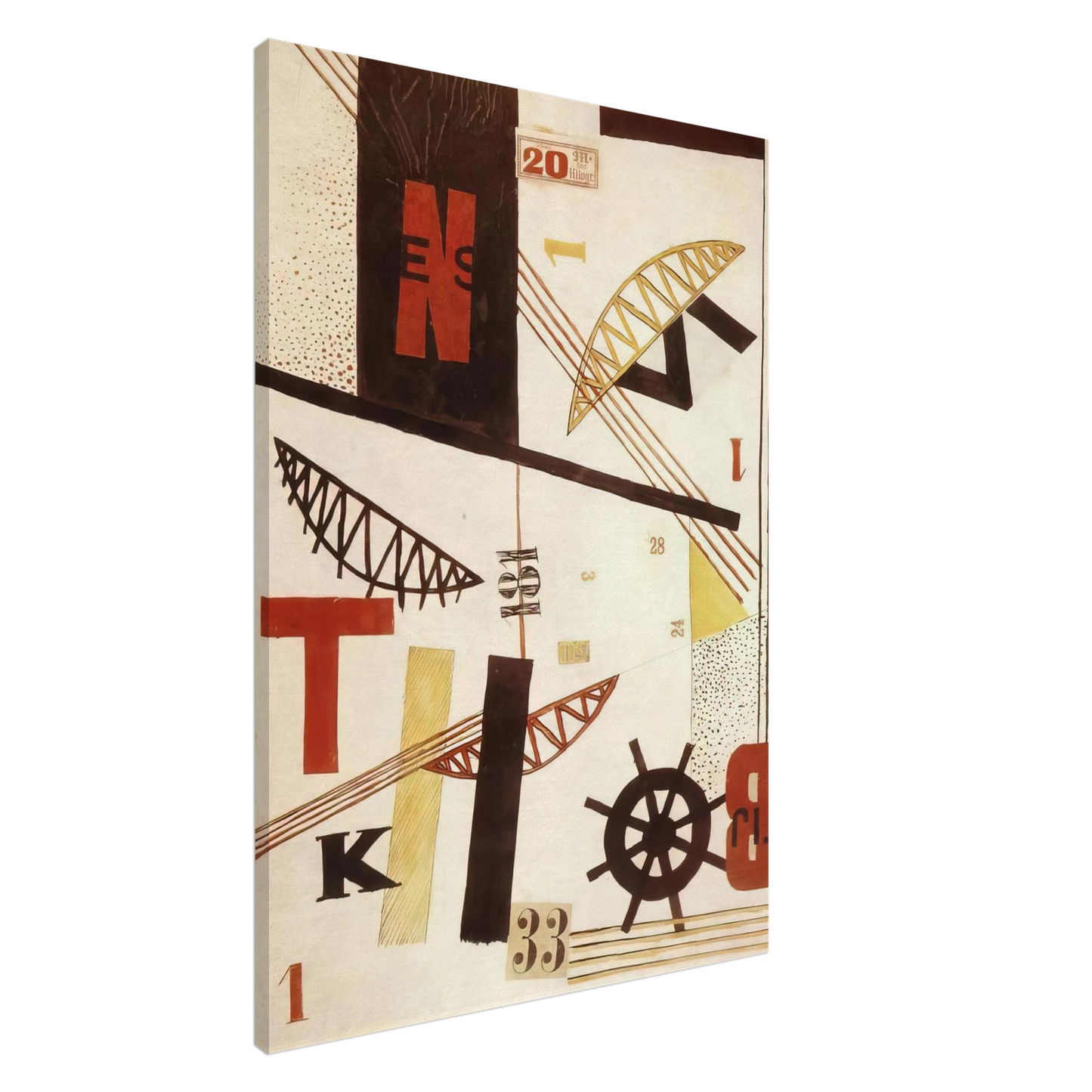 Laszlo Moholy-Nagy - Hidak Bridges Canvas - 20x30 cm / 8x12 inches-canvas