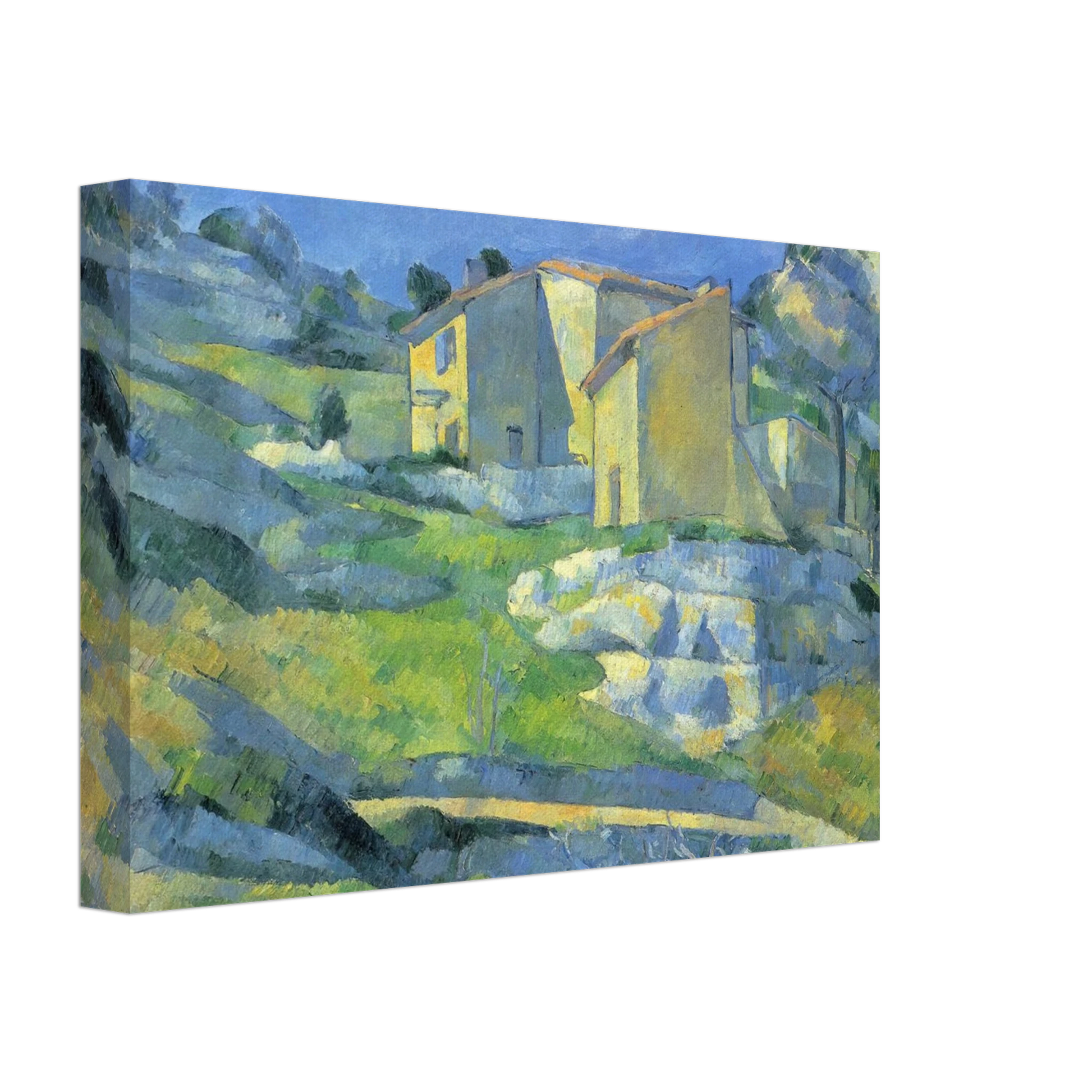 Paul Cezanne - Houses at the L'Estaque Canvas - 70x100 cm / 28x40 inches-canvas