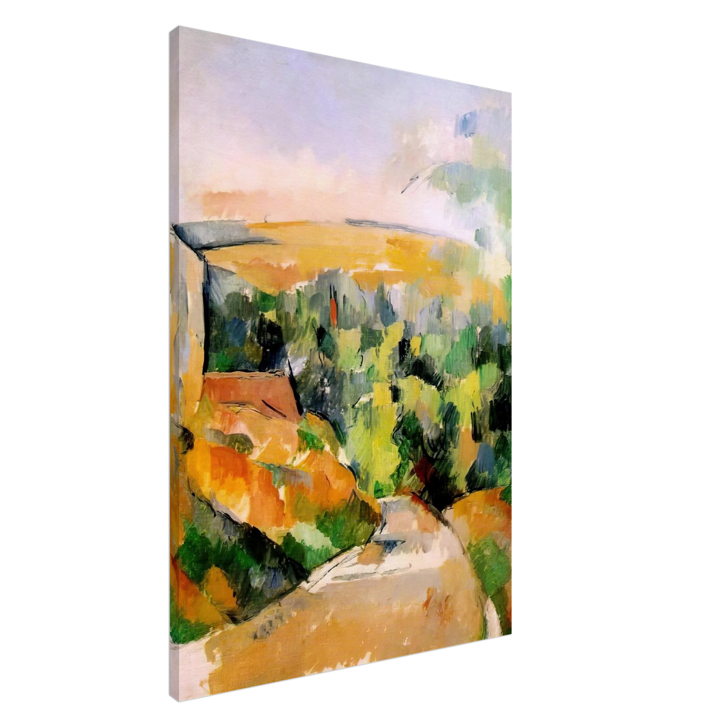 Paul Cezanne - The Bend in the road Canvas - 20x30 cm / 8x12 inches-canvas