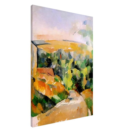 Paul Cezanne - The Bend in the road Canvas - 20x30 cm / 8x12 inches-canvas