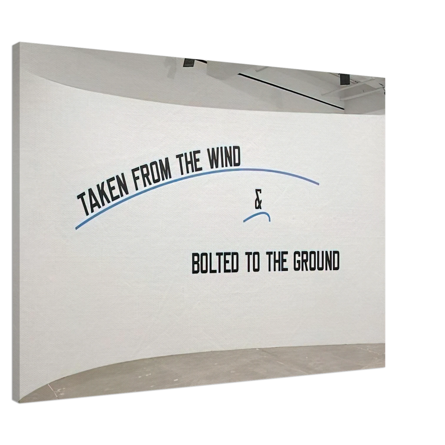 Lawrence Weiner - Taken From the Wind... - 2009 Canvas - 20x30 cm / 8x12 inches-canvas
