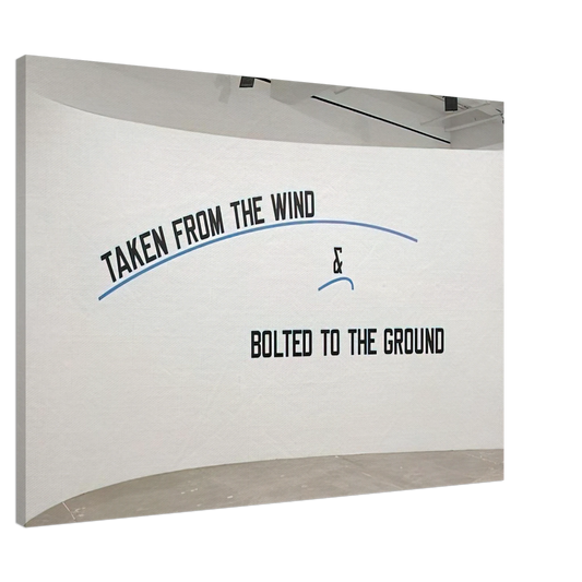 Lawrence Weiner - Taken From the Wind... - 2009 Canvas - 20x30 cm / 8x12 inches-canvas