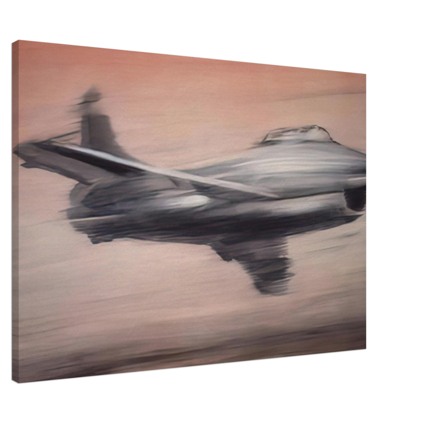 Gerhard Richter - JET FIGHTER 1963 Canvas - 20x30 cm / 8x12 inches-canvas