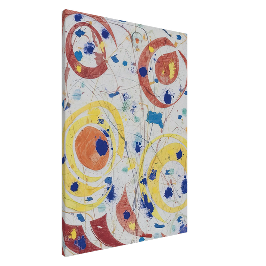 Sam Francis - Untitled  monotype with woodcut  Canvas - 20x30 cm / 8x12 inches-canvas