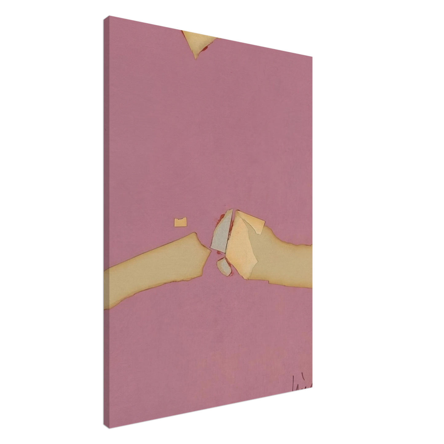 Nicolas de Stael - Composition on Red Ground - 1953 Canvas - 20x30 cm / 8x12 inches-canvas