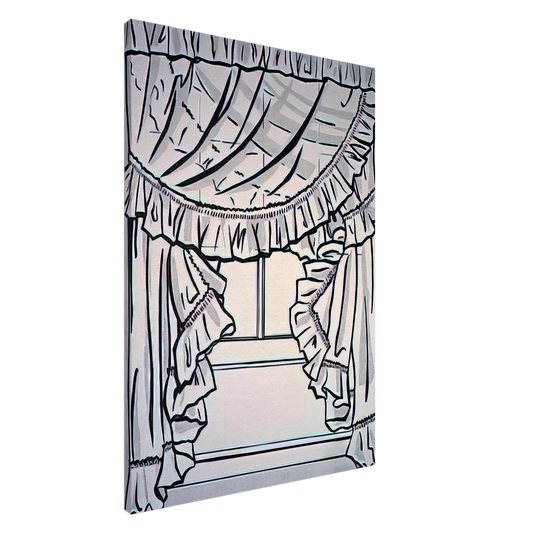 Roy Lichtenstein - CURTAINS 1962 Canvas - 20x30 cm / 8x12 inches-canvas