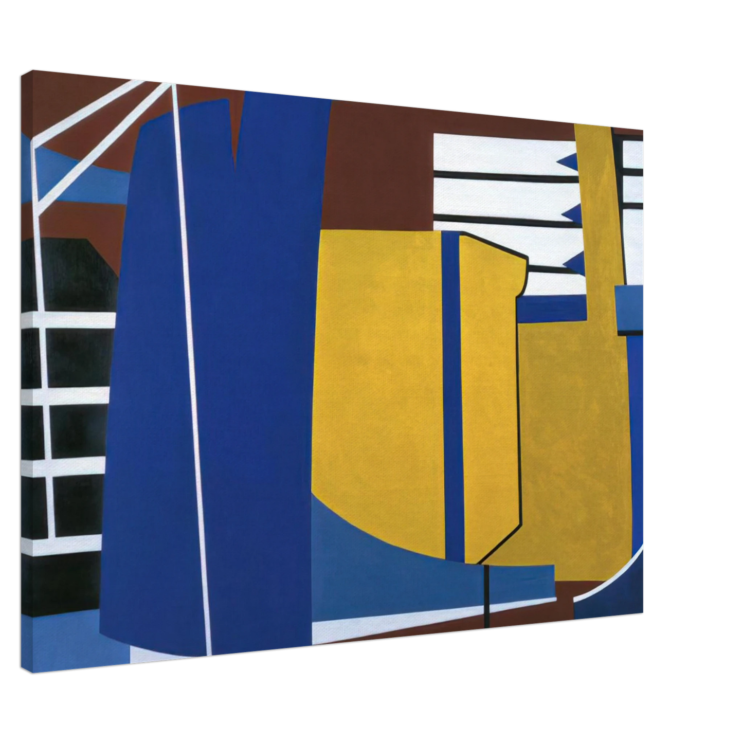 Ralston Crawford - Nacelles Under Construction - 1946 Canvas - 20x30 cm / 8x12 inches-canvas