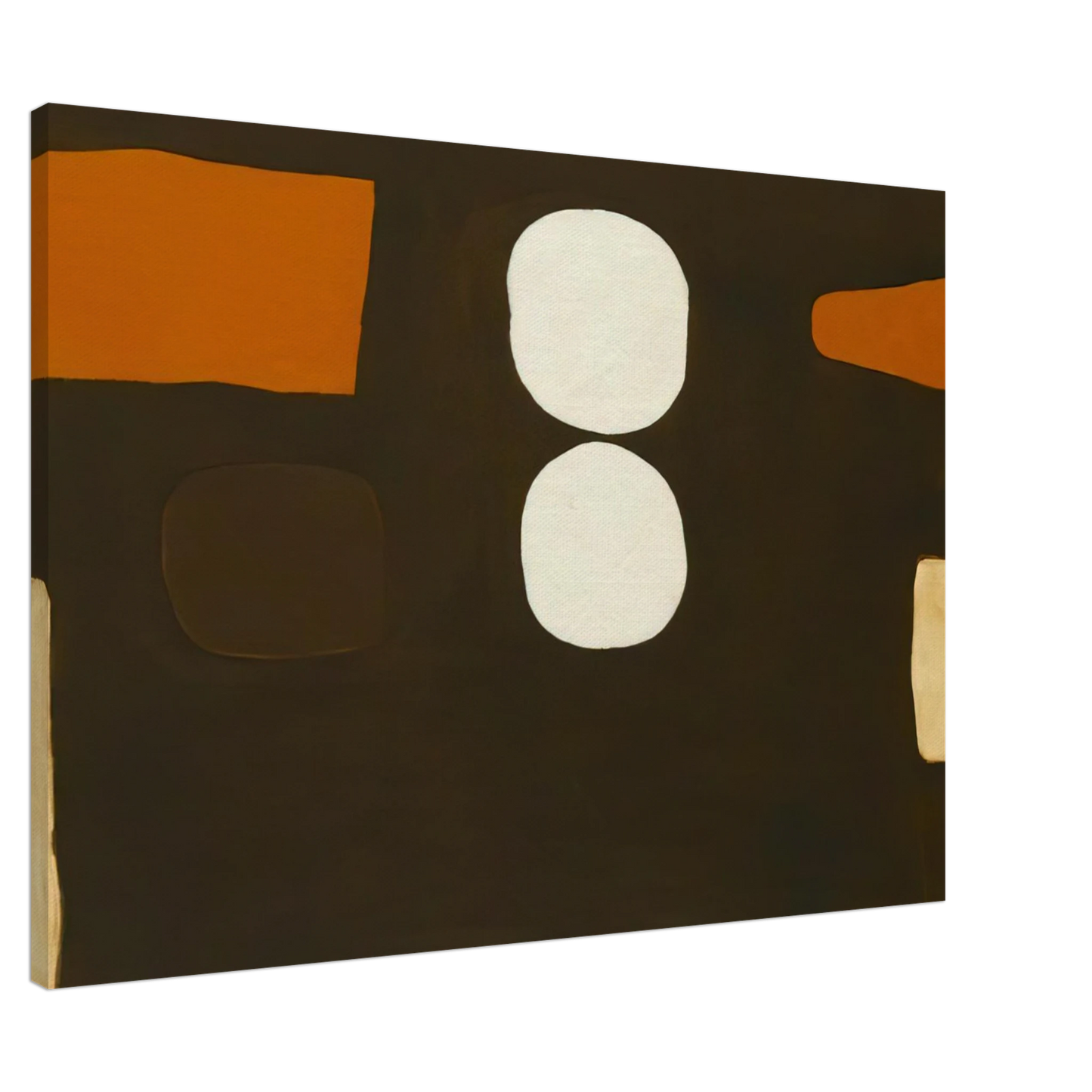 William Scott - Dark Brown, Orange and White - 1963 Canvas - 20x30 cm / 8x12 inches-canvas