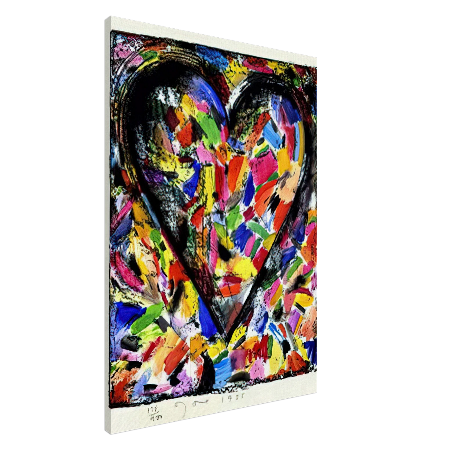 Jim Dine - CONFETTI HEART 1985 Canvas - 20x30 cm / 8x12 inches-canvas