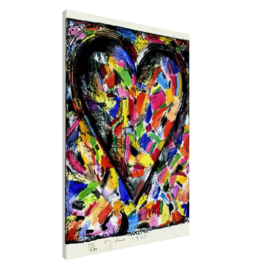Jim Dine - CONFETTI HEART 1985 Canvas - 20x30 cm / 8x12 inches-canvas