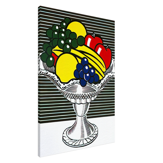 Roy Lichtenstein - STILL LIFE WITH CRYSTAL BOWL 1973 Canvas - 20x30 cm / 8x12 inches-canvas