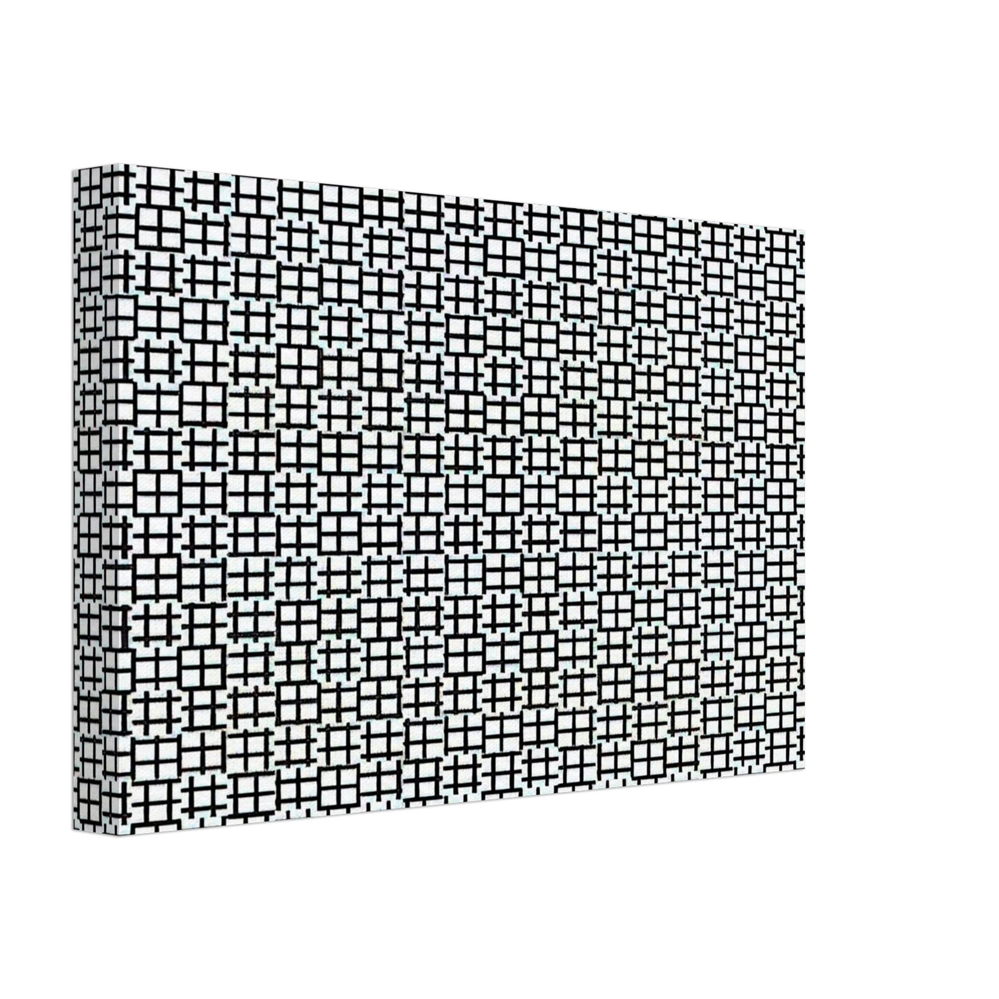 Francois Morellet - Untitled Verticals and Horizontals - 1970 Canvas - 40x60 cm / 16x24 inches-canvas