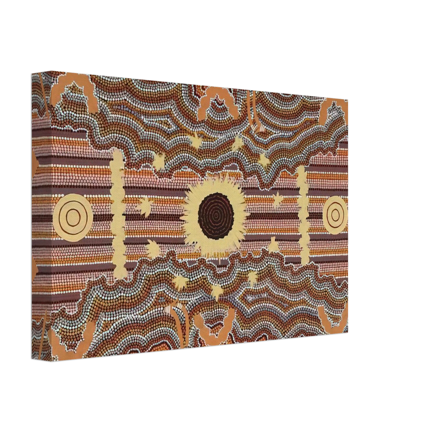 Clifford Possum Tjapaltjarri - Untitled - 1990 Canvas - 70x100 cm / 28x40 inches-canvas