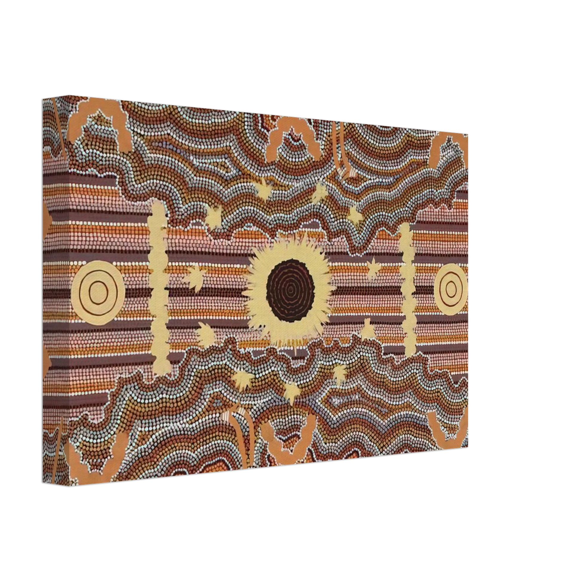 Clifford Possum Tjapaltjarri - Untitled - 1990 Canvas - 70x100 cm / 28x40 inches-canvas