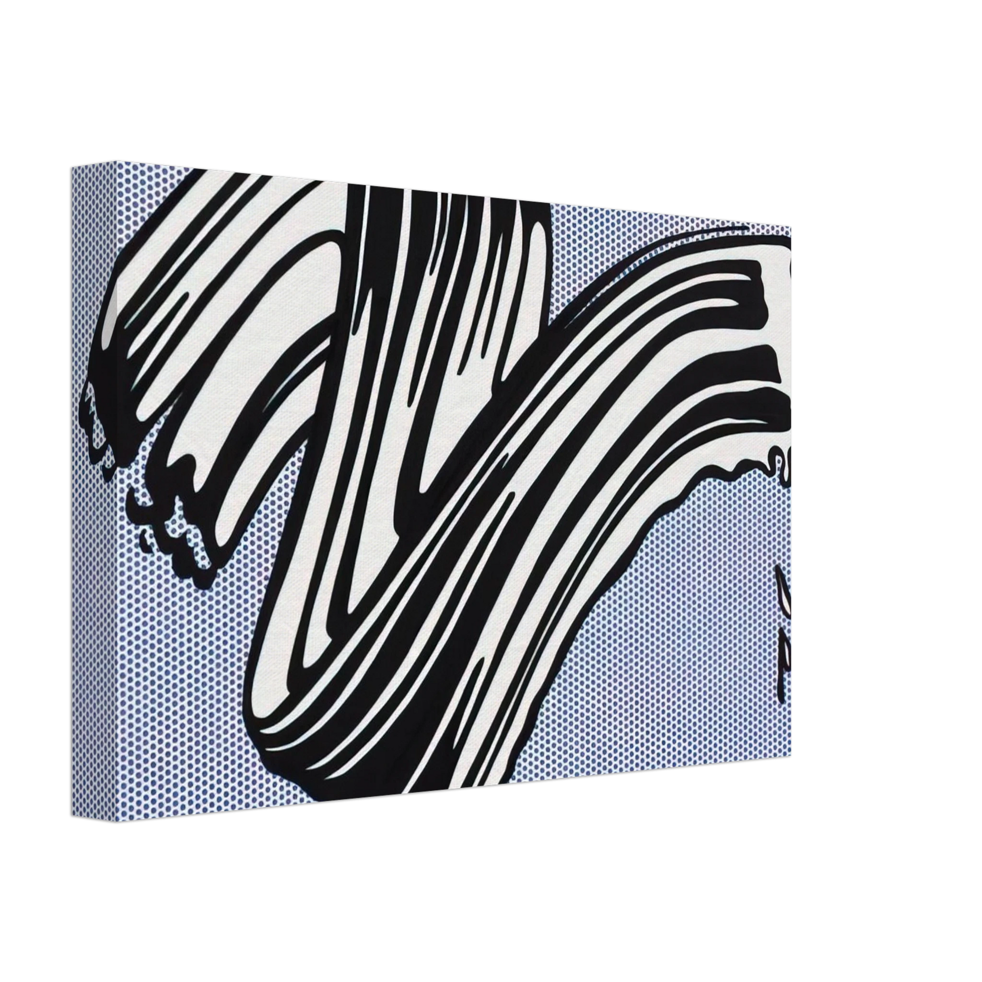 Roy Lichtenstein - WHITE BRUSHSTROKE I 1965 Canvas - 70x100 cm / 28x40 inches-canvas