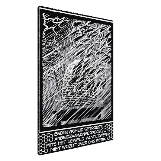 MC Escher - EMBLEMATA BEEHIVE Canvas - 20x30 cm / 8x12 inches-canvas