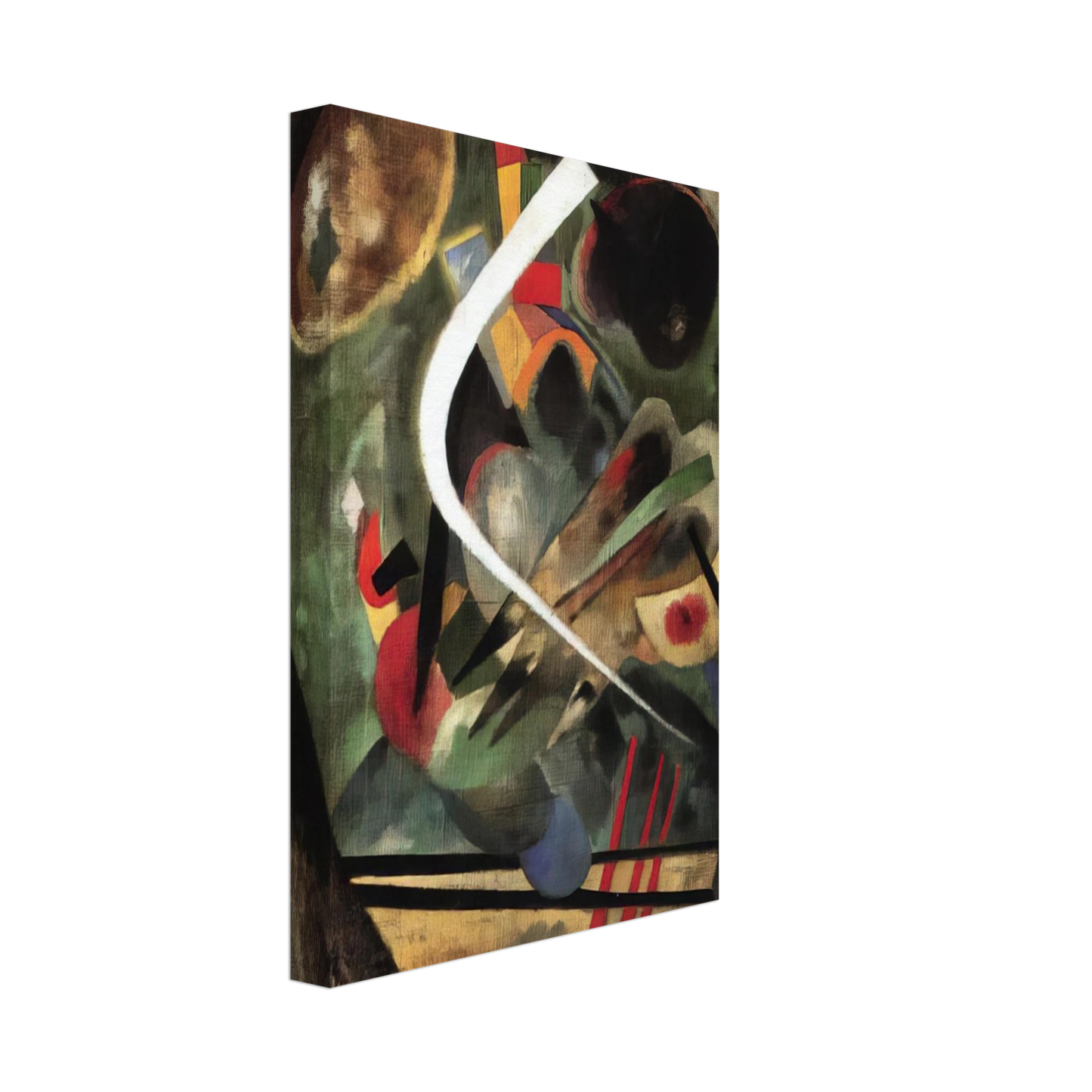 Wassily Kandinsky - WHITE STROKE 1920 Canvas - 40x60 cm / 16x24 inches-canvas