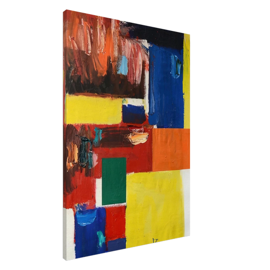 Taro Yamamoto - UNTITLED 1964 Canvas - 20x30 cm / 8x12 inches-canvas