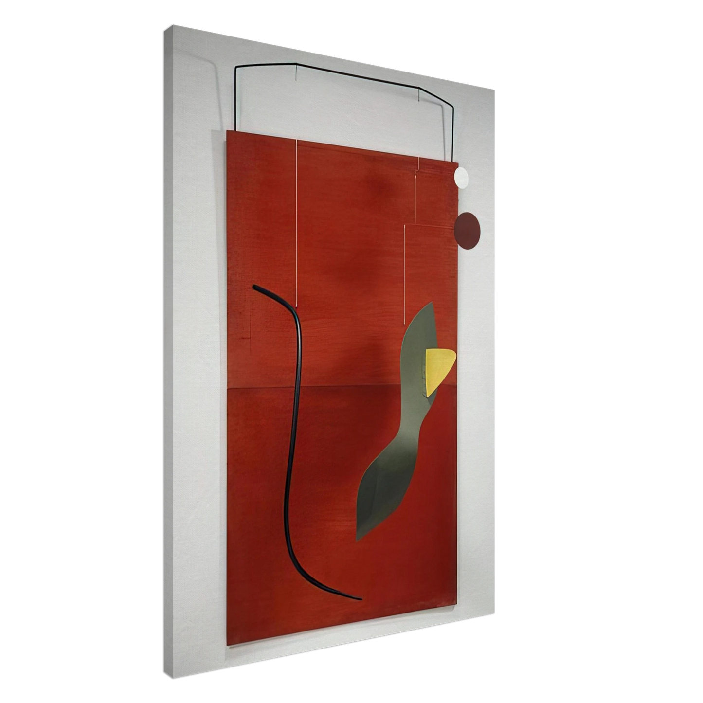 Alexander Calder - RED PANEL 1936 Canvas - 20x30 cm / 8x12 inches-canvas
