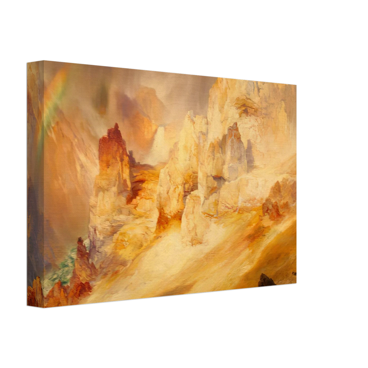 Thomas Moran - Rainbow over the Grand Canyon of the Yellowstone Canvas - 40x60 cm / 16x24 inches-canvas