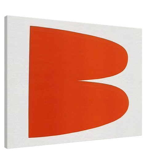 Ellsworth Kelly - Red-Orange from the Suite of Twenty-Seven Color Lithographs Canvas - 20x30 cm / 8x12 inches-canvas