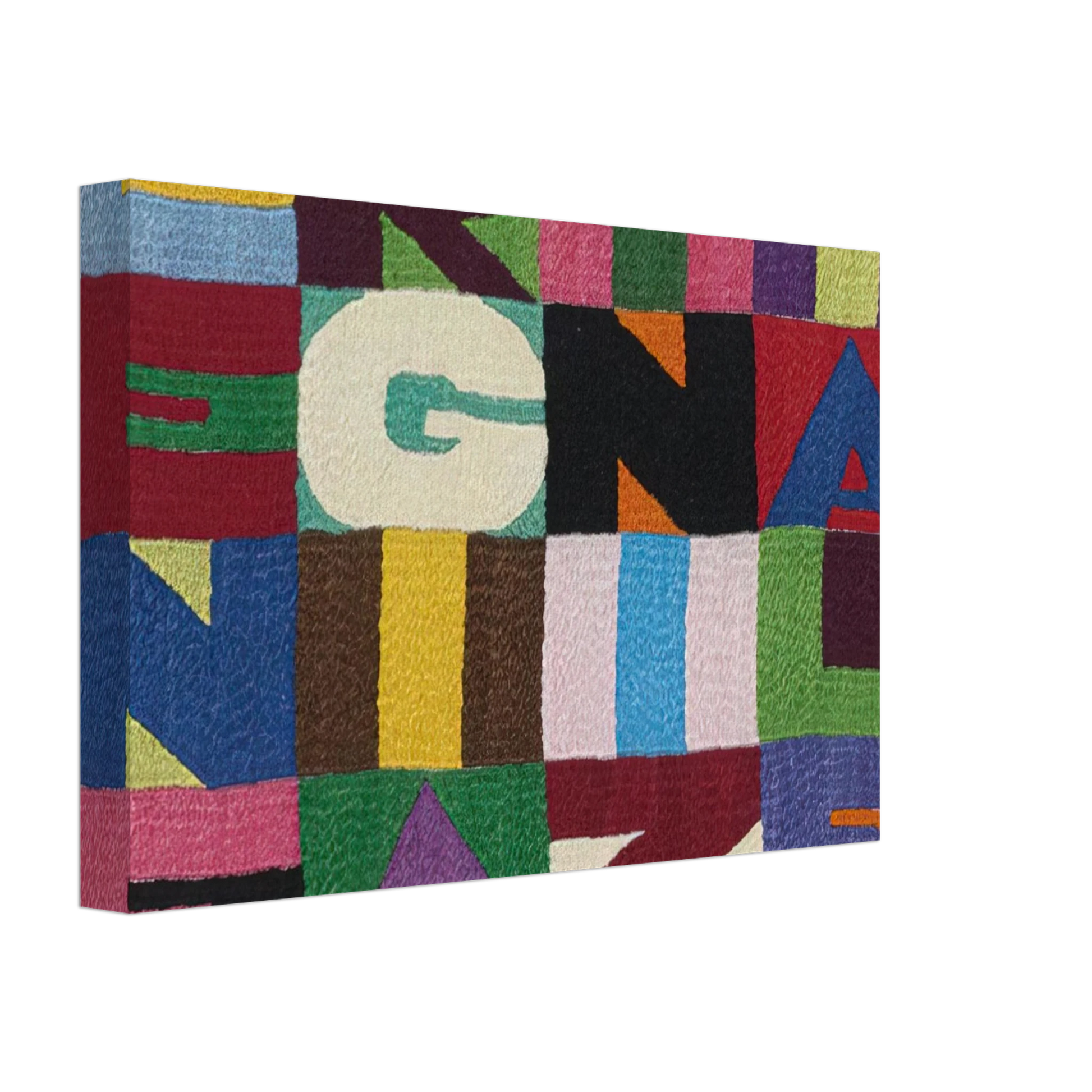 Alighiero Boetti - L ENERGIA INIZIALE 1989 Canvas - 70x100 cm / 28x40 inches-canvas