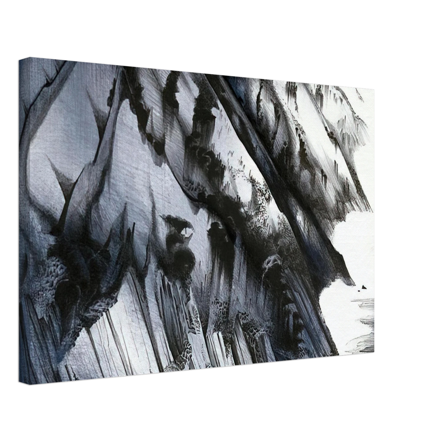 Eyvind Earle - Cliffs of Darkness Canvas - 70x100 cm / 28x40 inches-canvas