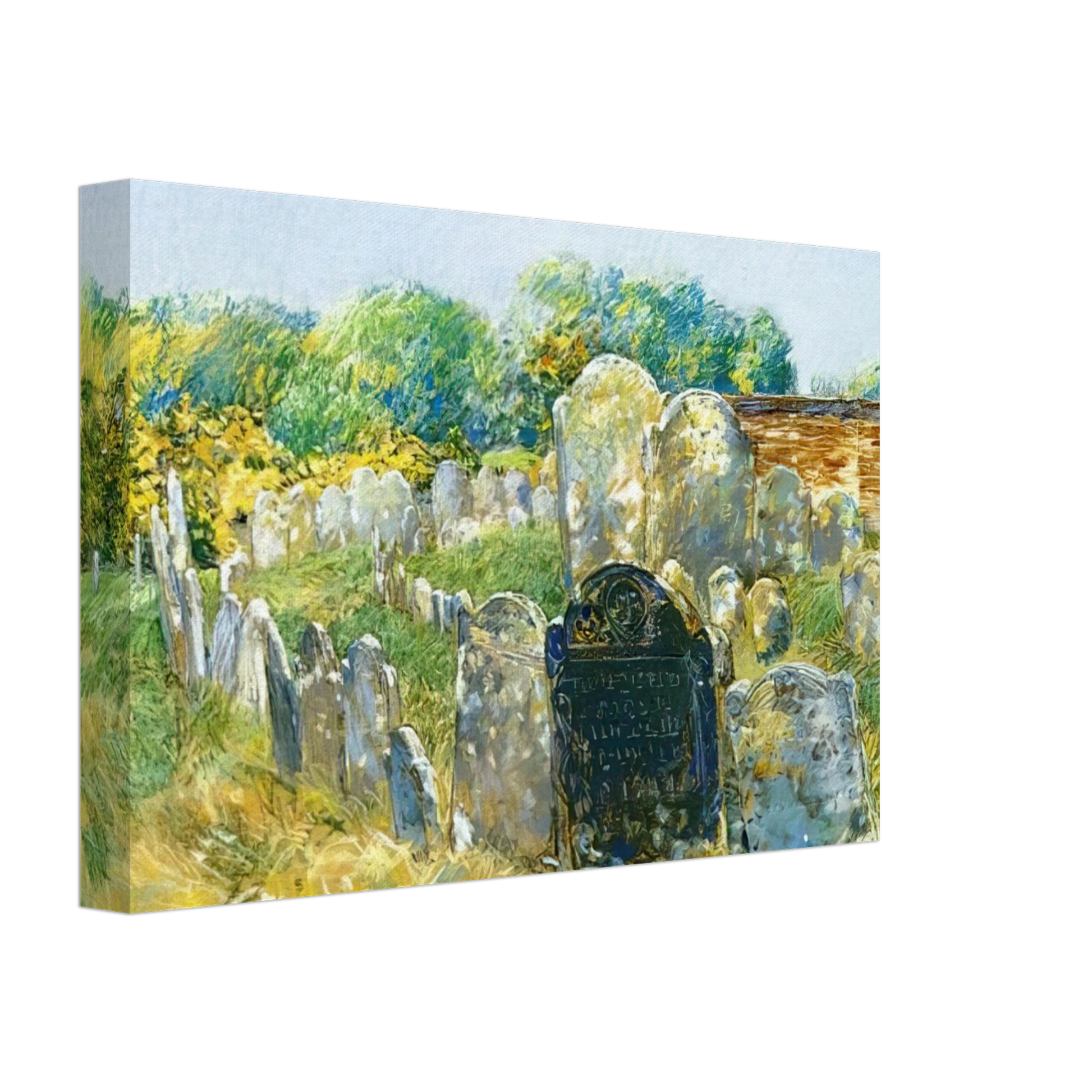 Childe Hassam - Colonial Graveyard at Lexington Canvas - 70x100 cm / 28x40 inches-canvas