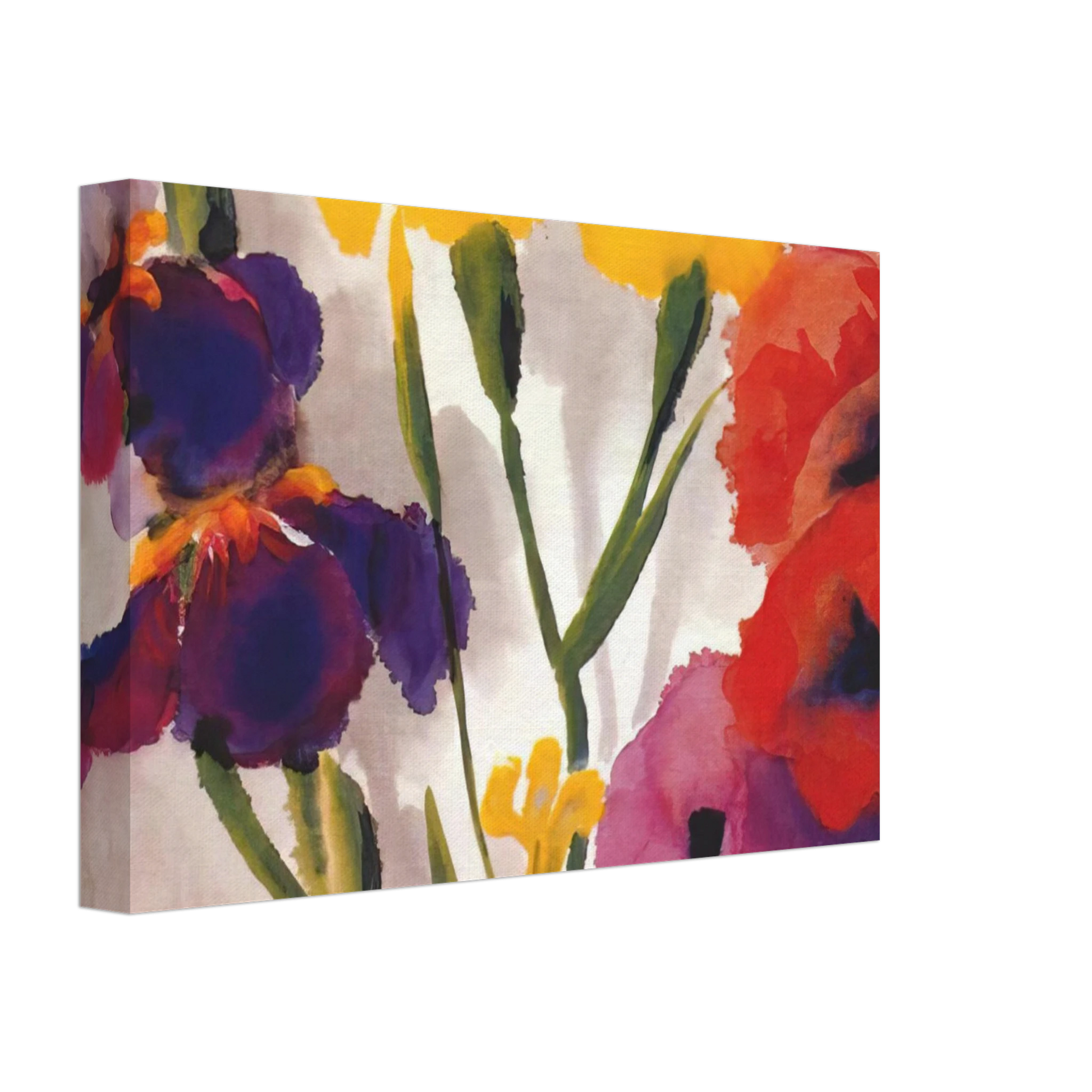 Emil Nolde - Irises and poppies Canvas - 70x100 cm / 28x40 inches-canvas