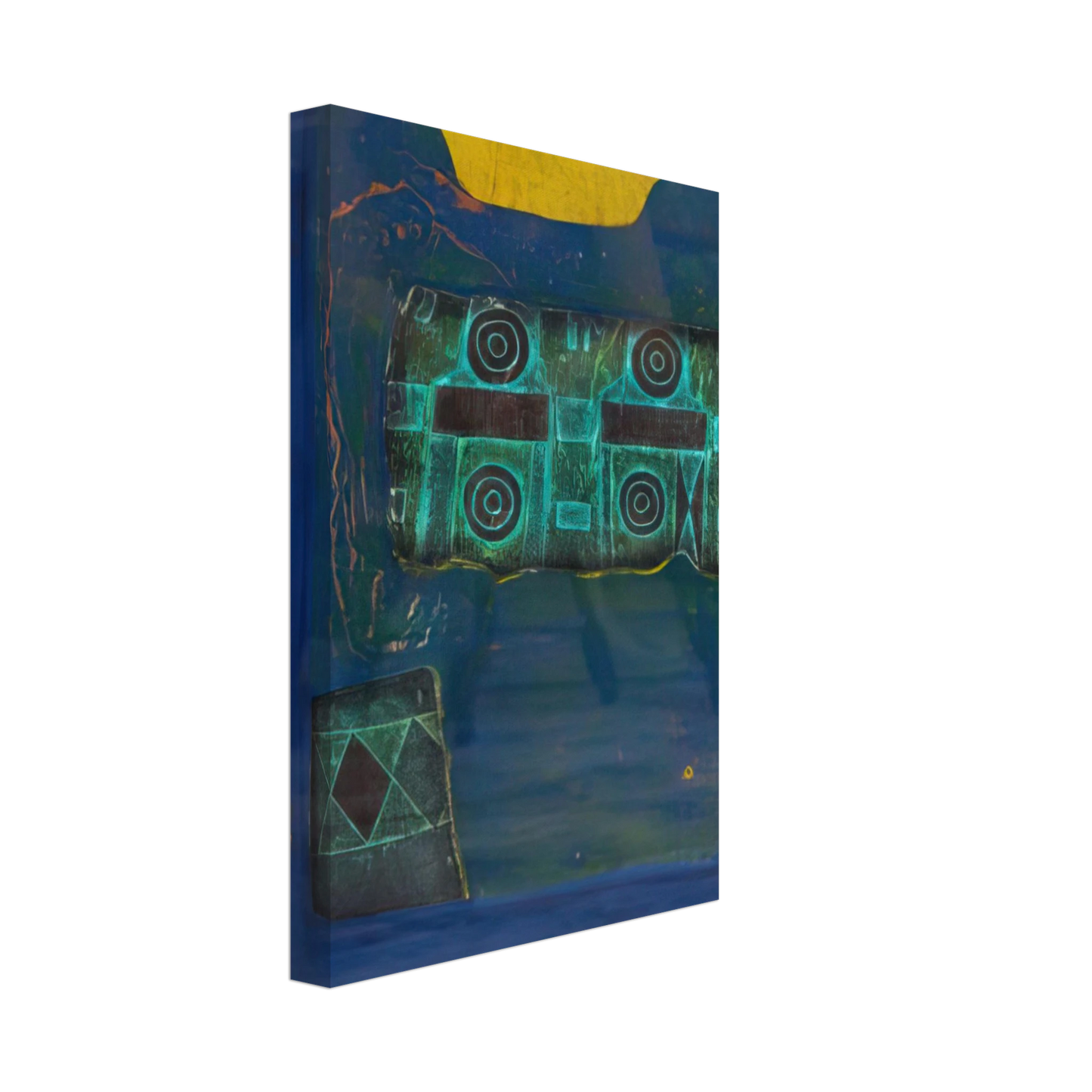 Hiroyuki Tajima - The Decorated Tomb of Ancient Japan B - 1969 Canvas - 70x100 cm / 28x40 inches-canvas