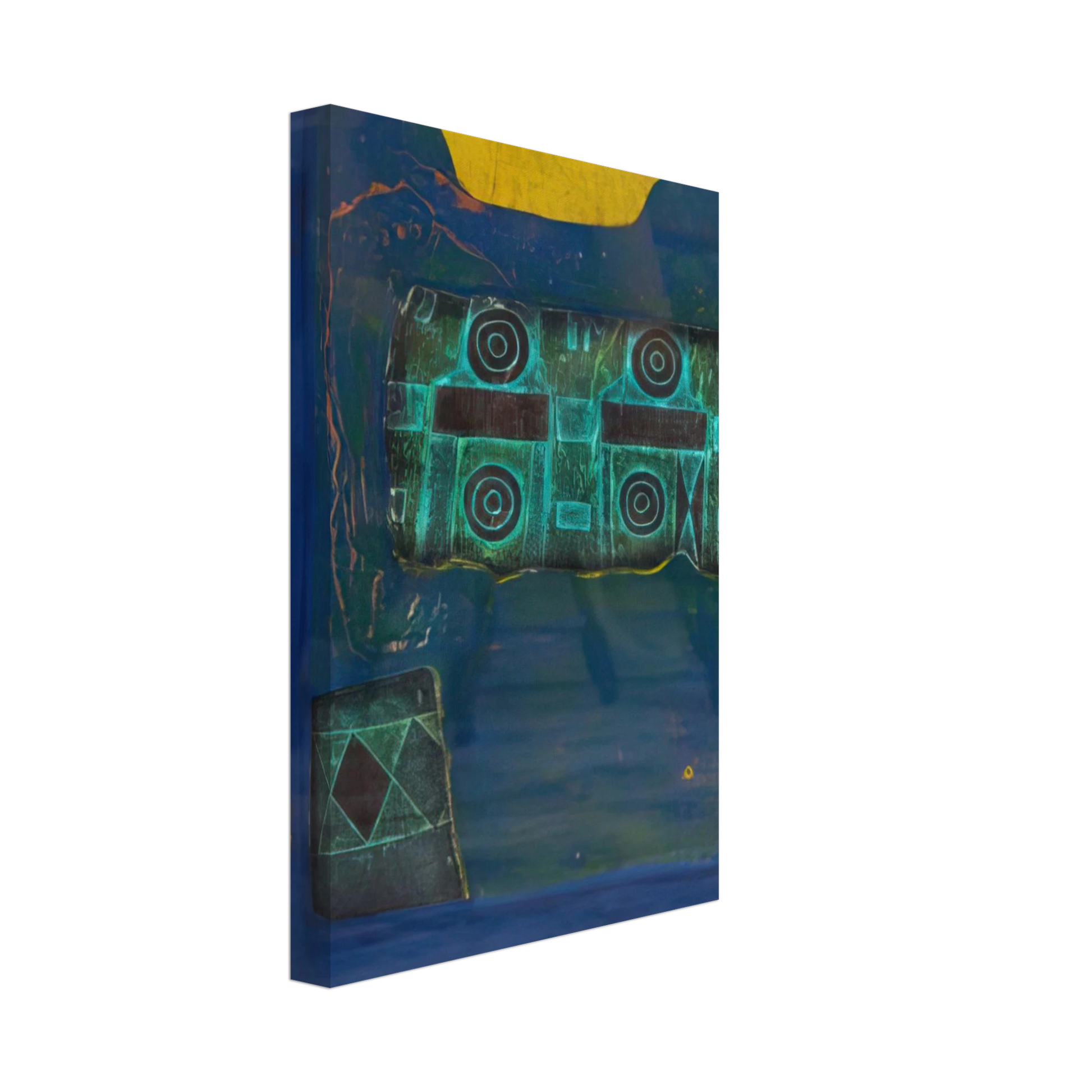 Hiroyuki Tajima - The Decorated Tomb of Ancient Japan B - 1969 Canvas - 70x100 cm / 28x40 inches-canvas