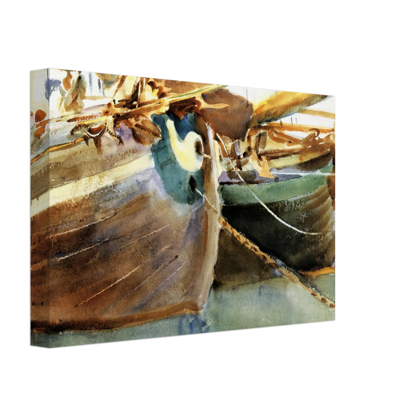 John Singer Sargent - Boats, Venice Canvas - 40x60 cm / 16x24 inches-canvas