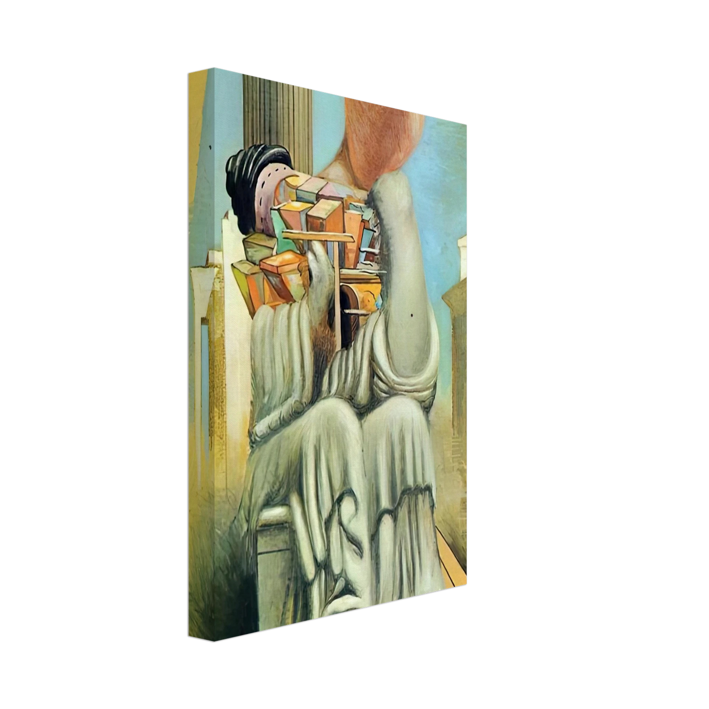 Giorgio de Chirico - THE TERRIBLE GAMES 1925 Canvas - 40x60 cm / 16x24 inches-canvas