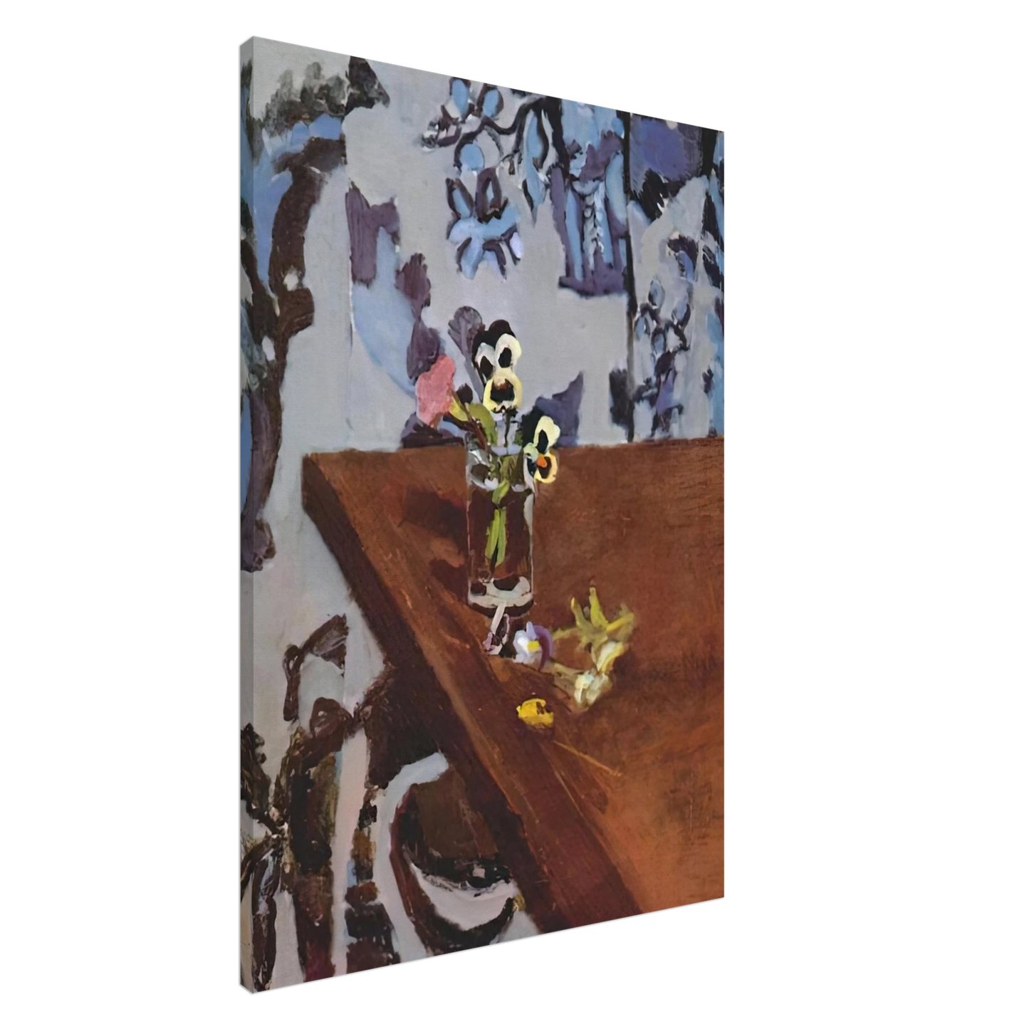 Henri Matisse - PANSIES ON A TABLE 1919 Canvas - 20x30 cm / 8x12 inches-canvas