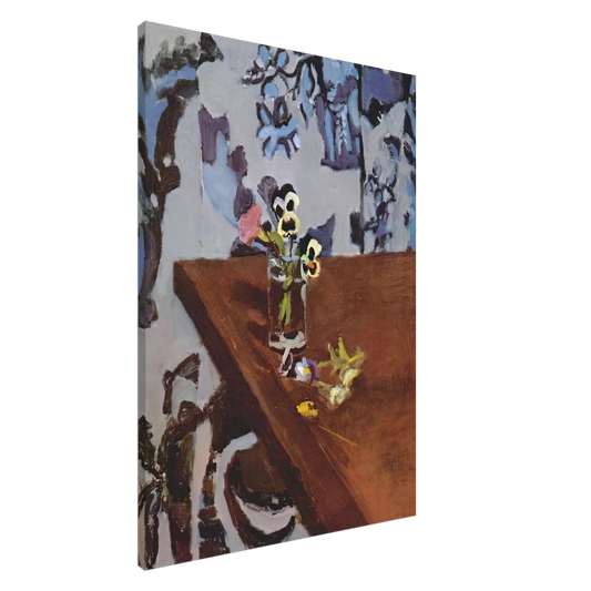 Henri Matisse - PANSIES ON A TABLE 1919 Canvas - 20x30 cm / 8x12 inches-canvas