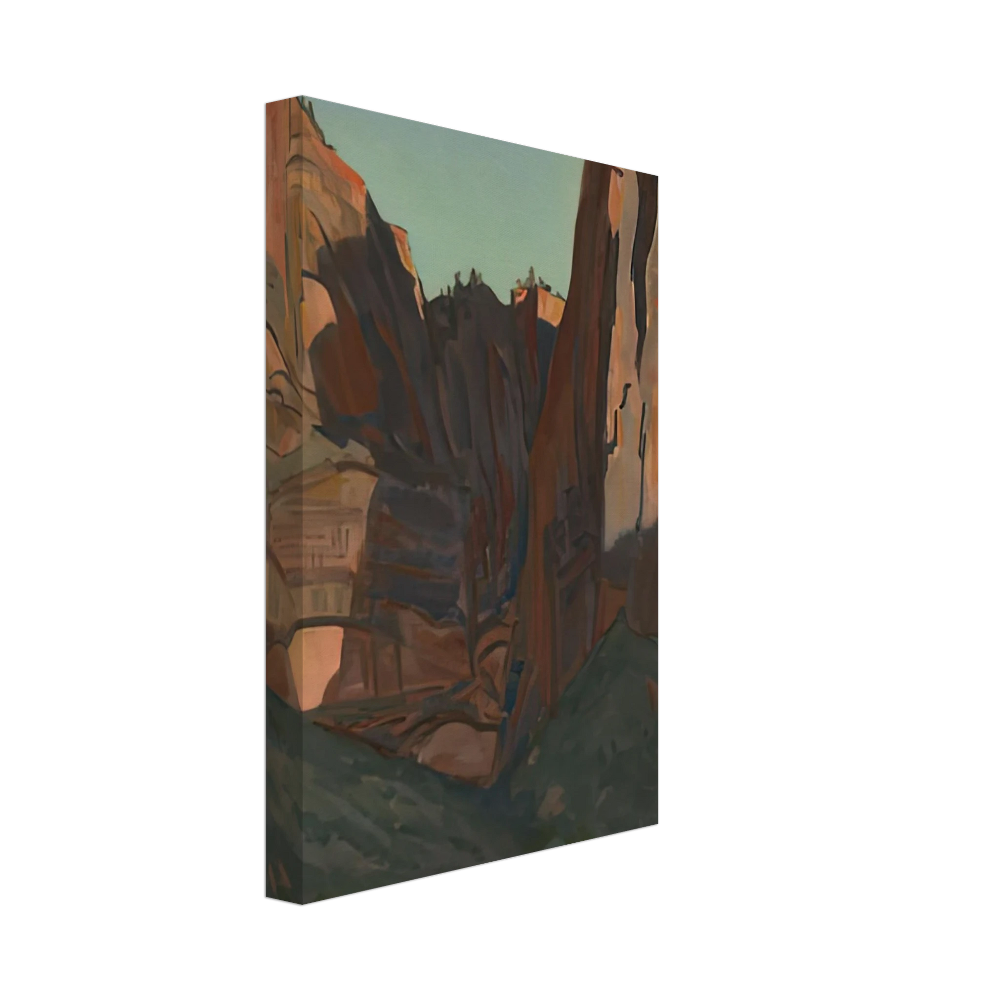 Maynard Dixon - NOTCH IN THE WALL ZION NATIONAL PARK AUGUST 1933 1933 Canvas - 40x60 cm / 16x24 inches-canvas